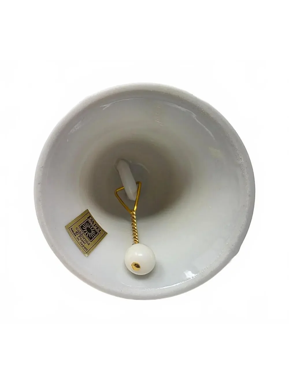 Vintage Papel Grandmother Porcelain Bell Made in Japan Gold Trim Gift